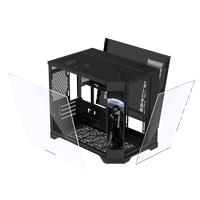 Lovingcool New Style Oversize 9.16Inch LCD Screen Mid Tower Gaming Micro ATX Mini ITX Computer PC Case Support ARGB Cooling Fans