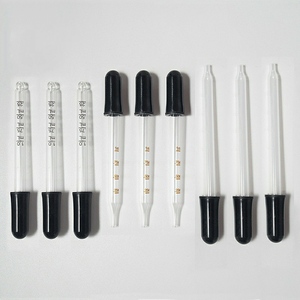 Bán Buôn 1Ml Thủy Tinh Nhỏ Giọt Với Màu Đen Đầu Tròn Đầu Thẳng Khuỷu Tay Đầu Hiệu Chuẩn Thủy Tinh Pipet Cho Tinh Dầu Chai - Product Image 2