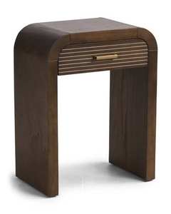 Mesita de Noche Contemporánea de Madera con Cajón de Almacenamiento, Mueble de Dormitorio, Gabinete para Dormitorio o Sala de Estar - Product Image 1