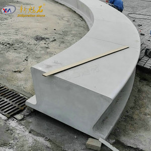 Nuevas Bancas de Hormigón Prefabricado Magic Stone GRC para Exteriores, Asientos para Paisajismo Urbano, Duraderas, Rectas, Fundidas en Sitio - Product Image 2