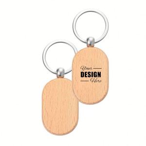 Llavero de Madera Personalizado - Anillo y Etiqueta para Llaves de Madera, Ideal para EDC o Regalo Promocional - Product Image 1