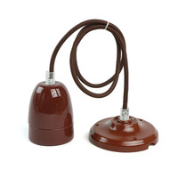 Support de lampe en céramique DIY, douille de suspension colorée, base de lampe personnalisée, accessoire de lustre émaillé, design élégant