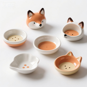 Jabonera de Cerámica con Diseño de <span class=keywords><strong>Zorro</strong></span> de Dibujos Animados - Bandeja de Baño 3D Pintada a Mano, Pedido Personalizado al por Mayor para Suministro a Hogares y Tiendas Infantiles - Product Image 3