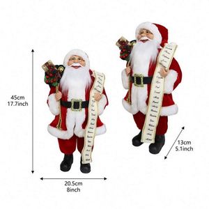 Christmas Santa Claus Resin Statue Ornament European Style Eco-Friendly Indoor Use <b>Creative</b> Craft - Product Image 5