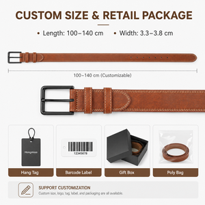 <span class=keywords><strong>Ceinture</strong></span> en <span class=keywords><strong>cuir</strong></span> décontractée pour <span class=keywords><strong>homme</strong></span>, <span class=keywords><strong>ceinture</strong></span> en <span class=keywords><strong>cuir</strong></span> vintage pour jeans, boucle à ardillon noire, OEM ODM, <span class=keywords><strong>ceinture</strong></span> de taille pour la vente en gros - Product Image 5