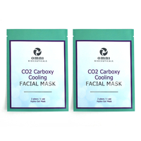 Sachet personnalisé thermoscellé à trois soudures avec estampage argenté plat pour masque facial, masque en tissu, emballage cosmétique et de soins de la peau