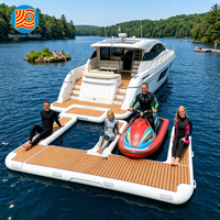 Plateforme flottante gonflable de haute qualité en forme de E pour jet ski et bateau à moteur
