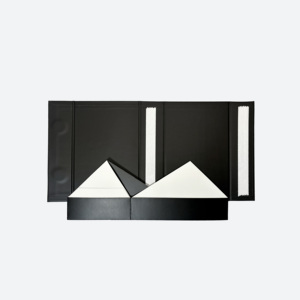 Scatola Regalo Magnetica di Lusso <span class=keywords><strong>Formato</strong></span> B7 con Coperchio, Confezione Pieghevole in Materiali Riciclati per Piccole Imprese con Nastro - Product Image 4