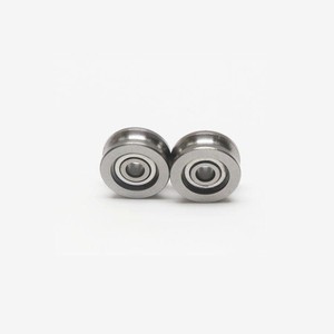 Polea de rodamiento de bolas de acero inoxidable con ranura Tipo U de gran oferta AS1129 tamaño 4*16,5*7mm para máquina de impresión Offset - Product Image 1