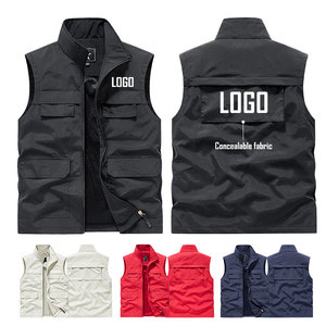 Gilet da pesca con Logo personalizzato da pesca per uomo che caccia con più tasche - Product Image 1