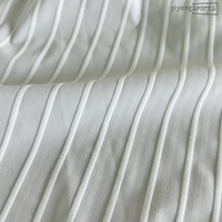 Tela Tejida de Alta Elasticidad Color Blanco 140gsm Ligera para Mangas de Maillot de Ciclismo para Deportes e Impresión