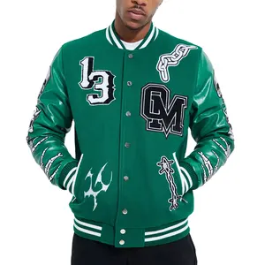 blank striped letterman varsity jackets custom sublimation bomber college jacket university baseball jacket for men 2023