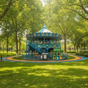 Manège pour enfants sécurisé, structure en acier galvanisé, rotation lente et stable, sortie d'urgence, attraction pour crèches et aires de jeux intérieures - Product Image 1