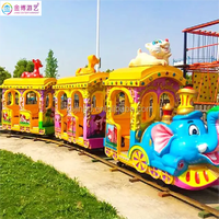 Train attrayant parc d'attractions jeux mini équipement parc à thème éléphant piste manèges en plein air enfants parc manèges à vendre train