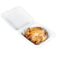 Boîte à lunch jetable blanche rESG 40oz à emporter en plastique PP MFPP micro-ondable pour emporter avec couvercle