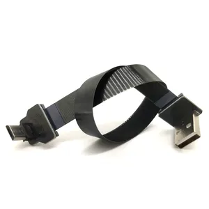 Xsilk cabo usb tipo-c, super liso, flexível, fpc, cabo de carregamento, 90 graus, usb, micro fita