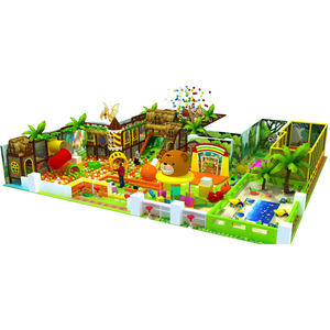 Area Giochi Morbida per Bambini a Tema Animali della Giungla, Sicura e Interattiva, Multi-Modulo per Scuole, Centri Commerciali e Famiglie - Product Image 1