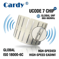 UHF RFID-метка для библиотеки с чипом UCODE 7, 860-960 МГц, глобальная частота, печатная наклейка из ПЭТ/бумаги, высокоскоростное управление инвентаризацией книг