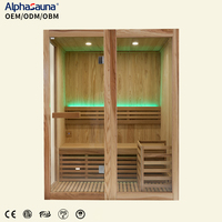 Salle de sauna infrarouge extérieure pour 4 personnes, sauna infrarouge intérieur avec luminothérapie rouge, en bois massif, type de bois personnalisable
