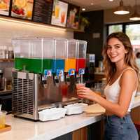 Distributeur de jus post-mix commercial, machine à jus, distributeur de boissons froides pour restaurant