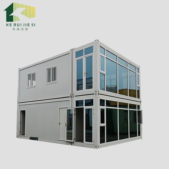 Rumah kontainer paket datar panel Sandwich Modular Prefab murah dan mudah dipasang rumah ajaib