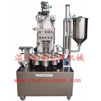 Machine rotative automatique de remplissage et de scellage de gobelets pour verre à whisky Martini pour emballage de poudre/huile/boisson en plastique