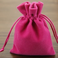 Sac à bijoux en velours avec cordon de serrage, logo personnalisé, recyclable, petit sac d'emballage pour boucles d'oreilles, colliers et autres petits articles de bijouterie