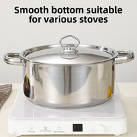 Ensemble de 15 casseroles en acier inoxydable à double fond avec couvercle, qualité alimentaire, pour usage domestique et professionnel, casseroles et poêles coréennes