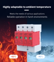 Dispositivo de Protección Contra Sobretensiones LeiHao Personalizado DC SPD T2 Trifásico 4P 385V AC, Protección Contra Rayos de 10KA 20KA para Sistemas Solares