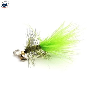 8 #   Leurre de pêche à <span class=keywords><strong>la</strong></span> <span class=keywords><strong>mouche</strong></span> à hélice nouée à <span class=keywords><strong>la</strong></span> main avec spinner rotatif <span class=keywords><strong>pour</strong></span> <span class=keywords><strong>la</strong></span> <span class=keywords><strong>truite</strong></span>, le bar et le poisson-chaud, leurre métallique à haute vibration avec flash - Product Image 3