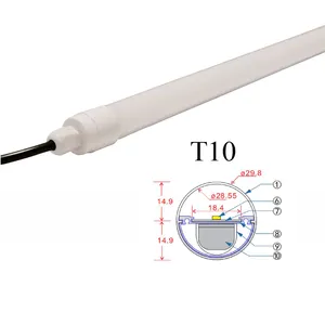 High quality 3 years warranty special design structure long life span safty 192 LEDs 4 feet T10 T8 waterproof LED tubes