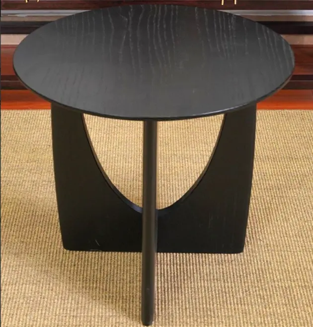 新着シンプルデザインサイドテーブルティーコーヒーリビングルームテーブルウエスタンオークウッドヨーロッパカスタムソリッドウッドティーサイドテーブル