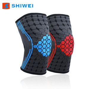 Shiwei <b>Knee</b> <b>Brace</b> 3D Silicone <b>Support</b> Breathable Nylon Unisex for Running Cycling Mountain Climbing Protection - Product Image 1