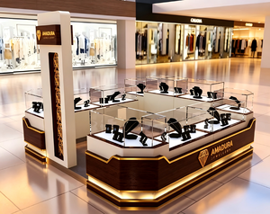 Mueble de Exhibición de Joyería de Lujo con Luz LED para Tienda de Joyería de Oro, Diseño de Kiosco para Centro Comercial - Product Image 4
