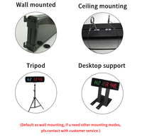 YIZHI GI4T-4R, ukuran besar 4 inci 4 digit LED Display hitung mundur Digital terpasang di dinding jam dinding untuk kamar tidur kelas kantor
