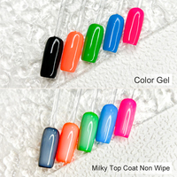 Fournitures pour ongles : Gel vernis laiteux blanc 15ml, liquide pour ongles, couche de finition UV, gels vernis