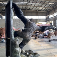 Bleu Lézard Parc D'attractions Décorations Simulation Gorille Animatronic Animal Kingkong Modèle à vendre