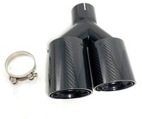 Kit d'amélioration DEX pour embout d'échappement en fibre de carbone forgée à 4 sorties noir, compatible BMW G20 G21 G23 G42 M240 M340 M440