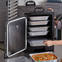 Conteneur alimentaire rectangulaire jetable en aluminium de qualité alimentaire avec couvercle en papier, capacité de 5000 ml, pour la restauration professionnelle et la restauration rapide