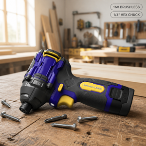 Utensili Elettrici: Avvitatore <span class=keywords><strong>a</strong></span> Impulsi <span class=keywords><strong>a</strong></span> <span class=keywords><strong>Batteria</strong></span> al Litio 16V, Senza Spazzole, per Riparazioni Domestiche e Auto - Product Image 4