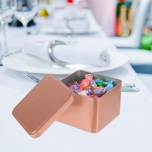 Custom Square Metal Tinplate Food Storage Container Manufacturers' Biscuit Tin Can Watch <b>Box</b> for Metal Packaging - Product Image 4