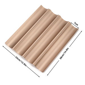 Plateau de cuisson perforé antiadhésif pour baguettes, fabriqué en acier au carbone de qualité alimentaire pour un pain <span class=keywords><strong>maison</strong></span> sain - Product Image 3