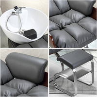 BEIMENG Lit de lavage moderne inclinable pour barbier et salon de coiffure, mobilier de spa confortable, vente en gros