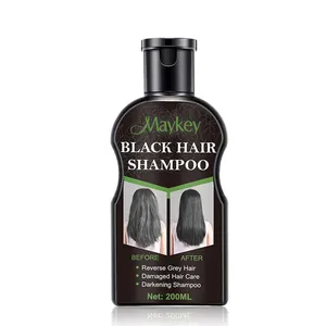 Groothandel Natuurlijke Biologische Haargroei Shampoo Haar Verduistering Kleurstof Shampoo Zwart Haar Shampoo