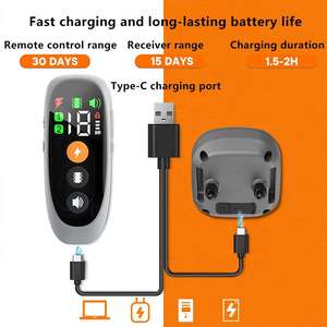 Collar electrónico de entrenamiento para perros Qbellpet con mando a distancia de 3300 pies, collar electrónico recargable e impermeable con 4 modos de entrenamiento y seguridad - Product Image 2