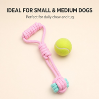 Jouet à mâcher et à tirer pour chien et chat en corde de coton tressée de luxe pour un jeu interactif