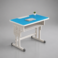 Table d'étude professionnelle pour étudiants 70x50cm avec fente pour crayons et coins arrondis, mobilier de classe pour écoles, vente en gros