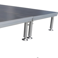 Plateau de table de mariage en métal, en contreplaqué métallique, portable, pas cher, scène de Concert, DJ, événement, haut-parleur, plaque de pile, noir, argent