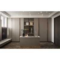 Armoire de style italien minimaliste, armoire de rangement de luxe sur mesure pour chambre à coucher, pour appartement