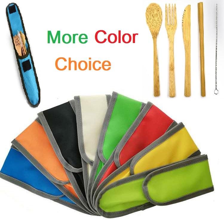 Hiking Bamboo Cutlery set -Pls mark color you order